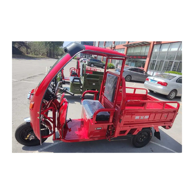 60V/72V Электрический грузовой грузовик для трехколесных автомобилей с кабиной и передним барабаном Задние барабанные тормоза